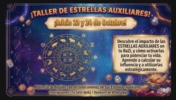 PROXIMAMENTE: ESTRELLAS AUXILIARES COMO ACTIVARLAS EN BAZI – 23 Y 24 DE OCTUBRE.